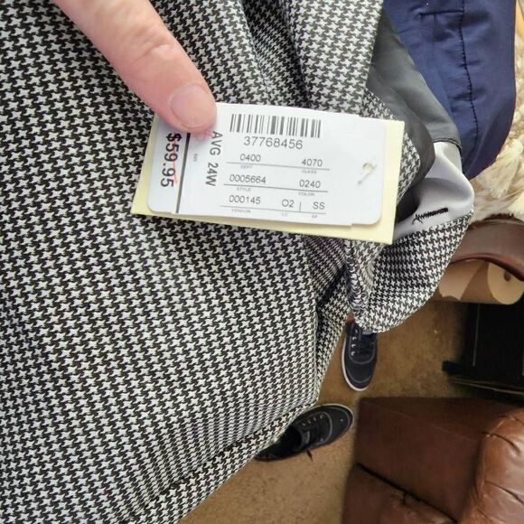 Christopher & Banks Women's Black/White Shaped-Fit Trouser Pants Size 24W NWT - Picture 13 of 16